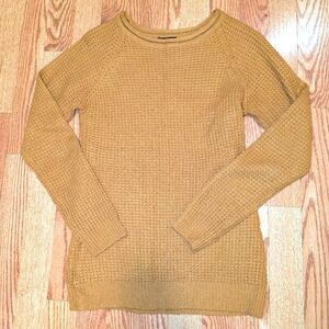 Mustard color waffle sweater